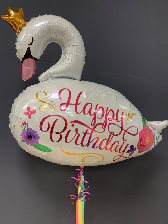Happy Birthday Schwan-Heliumballon