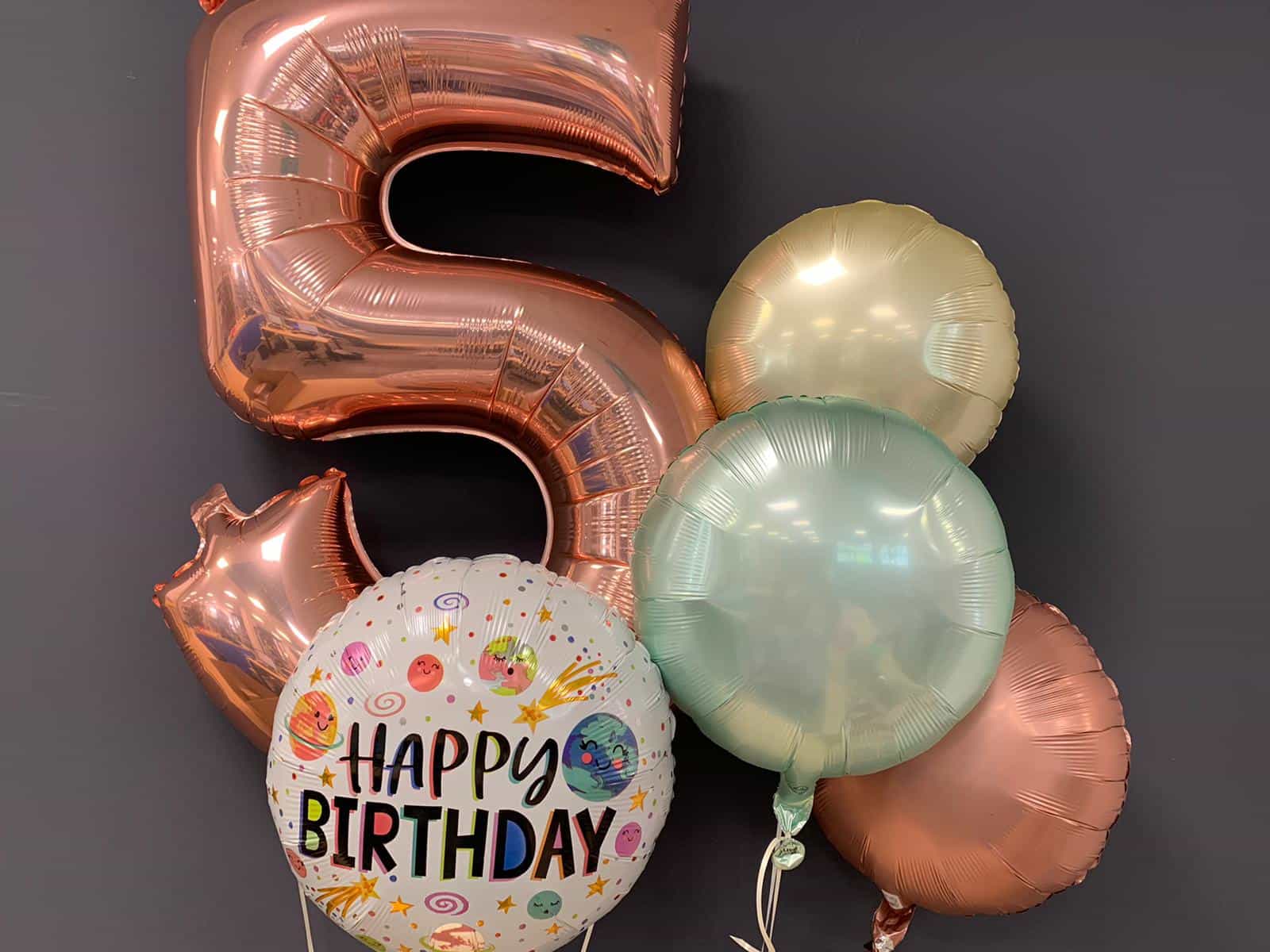 NEU Helium Folienballons Rund Wellen Bonbon Deko Luftballons Geburtstag balloon 
