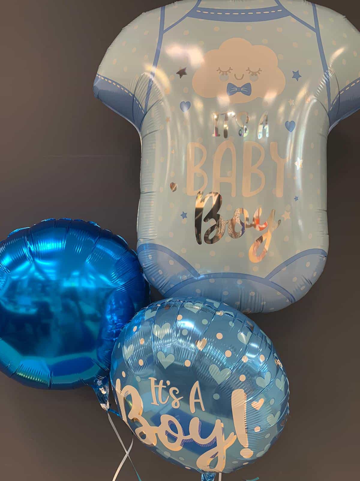Kein Helium Ballon Baby Shower Geburt Junge Buchstaben Folienballon Blau 