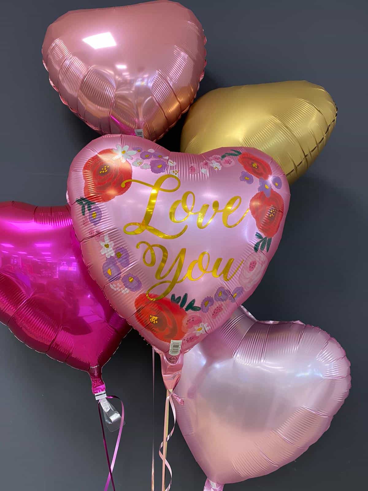 3x R40F38 XL Helium Folienballons Dreier Herz Liebe Dich Hochzeit Valentinstag 