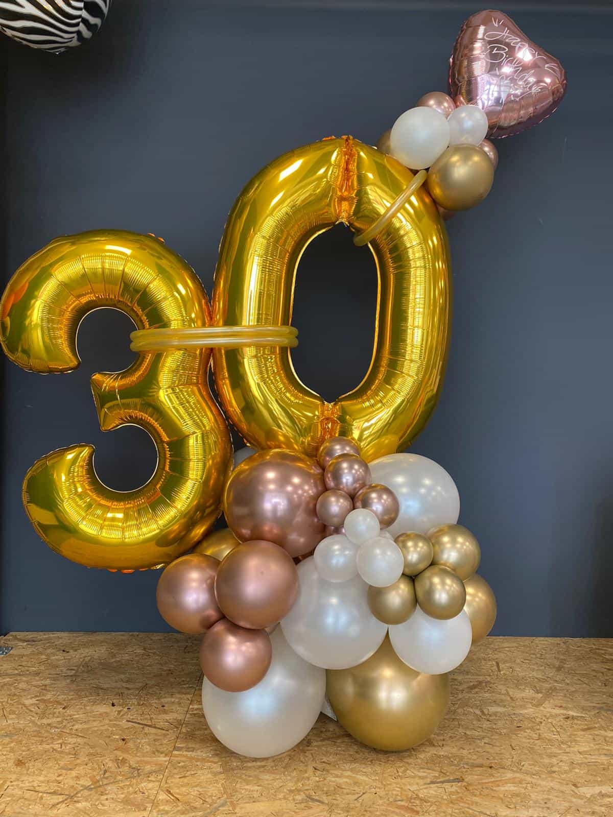 XXL Folienballon 100 cm Zahlenballon Silber Party Hochzeit Dekoration Zahl 